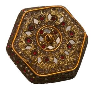 Gold and Red Jeweled Trinket Box